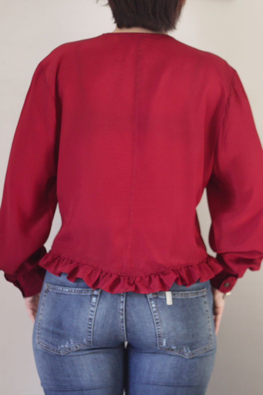 Camicia in seta bordeaux