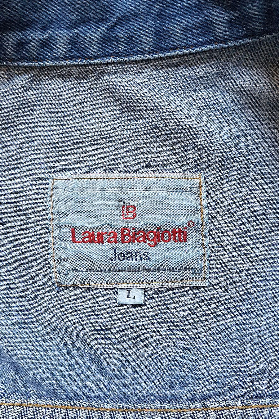 Giubbino corto in jeans con ricamo Laura Biagiotti Jeans